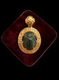 VICTORIAN SCARAB BEETLE & 15CT GOLD PENDANT