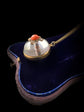 VICTORIAN ROCK CRYSTAL DOME LOCKET WITH DIAMOND & CORAL CENTRE