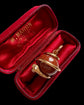 VICTORIAN 15CT GOLD COILED SNAKE & GOLDSTONE SPHERE PENDANT