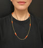 EARLY 19TH CENTURY CARVED CORAL HORSE & 18CT NECKLACE