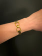 18CT GOLD SNAFFLE & ELEPHANT HAIR BANGLE