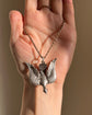 LARGE VICTORIAN SILVER DOVE PENDANT
