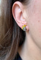 VICTORIAN DIAMOND & ENAMEL COCKATOO SINGLE EARRING