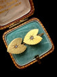 VICTORIAN 15CT GOLD & DIAMOND HEART EARRINGS