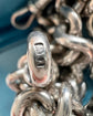 EDWARDIAN HEAVYWEIGHT SILVER DOUBLE CURB ALBERT CHAIN