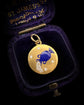 18CT GOLD DISC PENDANT WITH ENAMEL URN