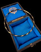 19TH CENTURY ELEPHANT HAIR & 18CT GOLD BANGLE