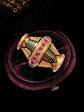 19TH CENTURY RUBY & ENAMEL 18CT GOLD SLIDER PENDANT