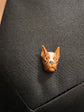 ANTIQUE ENAMEL ‘FRENCHIE’ DOG STICK PIN