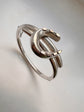 VICTORIAN CHUNKY SILVER HORSESHOE BANGLE