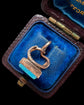 ANTIQUE 9CT GOLD MINI SNAKE FOB PENDANT