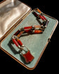 VICTORIAN LARGE AGATE CHAIN BRACELET WITH PADLOCK