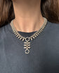 VICTORIAN SILVER ACORN COLLAR NECKLACE