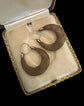 VICTORIAN HAIRWORK CREOLE EARRINGS