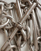 VICTORIAN SILVER PAPERCLIP ALBERT CHAIN