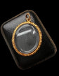 VICTORIAN ORNATE GOLD FRAMED GLASS LOCKET