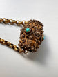GEORGIAN REGENCY HIGH CARAT GOLD & TURQUOISE SLIDER PENDANT