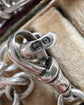 ANTIQUE SILVER TWISTED PAPERCLIP ALBERT CHAIN