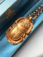 VINTAGE 18CT GOLD HUGE SCARAB BEETLE PENDANT