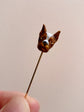 ANTIQUE ENAMEL ‘FRENCHIE’ DOG STICK PIN