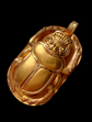 VINTAGE 18CT GOLD HUGE SCARAB BEETLE PENDANT