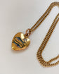 VINTAGE ZODIAC ‘PISCES’ DOUBLE FISH HEART PENDANT