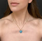VICTORIAN PAVÉ TURQUOISE & DIAMOND HEART PENDANT