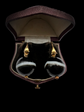 VICTORIAN 15CT GOLD SNAKE & AGATE EARRINGS