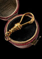 VICTORIAN LARGE 18CT GOLD SNAKE DOG CLIP