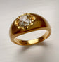 VICTORIAN DIAMOND & 18CT GOLD GYPSY RING