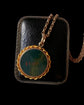 ANTIQUE 9CT GOLD & BLOODSTONE COMPASS PENDANT