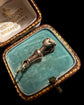ANTIQUE 9CT GOLD SNAKE DOG CLIP