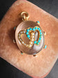 VICTORIAN DOUBLE HEART ROCK CRYSTAL PENDANT