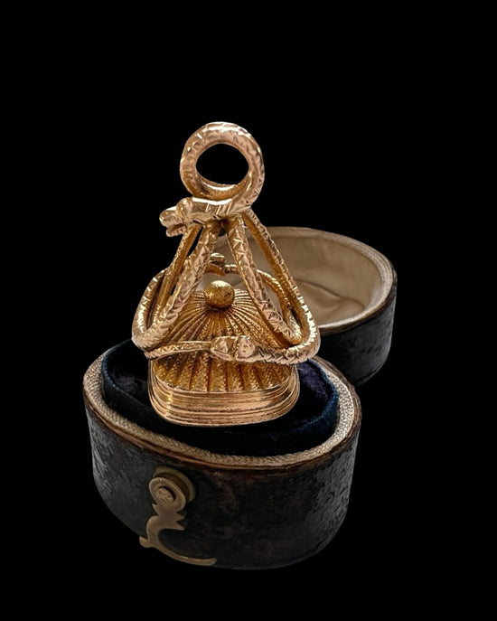 EARLY 19TH CENTURY TRIPLE SNAKE FOB PENDANT