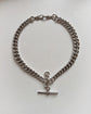 EDWARDIAN HEAVYWEIGHT SILVER DOUBLE CURB ALBERT CHAIN