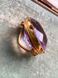 ANTIQUE LARGE AMETHYST LACE PIN