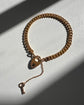 ANTIQUE FRENCH 18CT GOLD REEDED CURB WITH PADLOCK & KEY