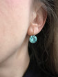 EARLY VICTORIAN TURQUOISE PASTE EARRINGS