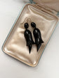 VICTORIAN WHITBY JET FUCHSIA EARRINGS