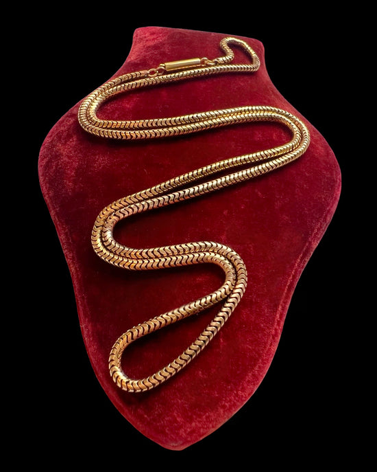 VICTORIAN 15CT GOLD SNAKE / BRAZILIAN LINK CHAIN