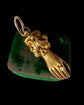 GEORGIAN 15CT GOLD & DIAMOND HAND CLASP / PENDANT