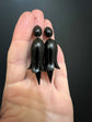 VICTORIAN WHITBY JET FUCHSIA EARRINGS
