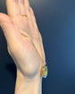 VICTORIAN 15CT GOLD & TURQUOISE HORSE HOOF PENDANT