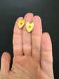 VICTORIAN 15CT GOLD & DIAMOND HEART EARRINGS