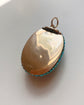 VICTORIAN DIAMOND LEAF & PAVÉ TURQUOISE BOMBE PENDANT
