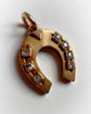 VICTORIAN DIAMOND & 15CT GOLD HORSESHOE PENDANT