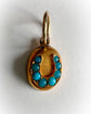 VICTORIAN 15CT GOLD & TURQUOISE MINI HORSESHOE PENDANT