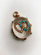 VICTORIAN DOUBLE HEART ROCK CRYSTAL PENDANT