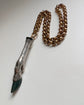 VICTORIAN SILVER & BLOODSTONE STAG LEG PENDANT
