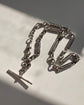 ANTIQUE SILVER TROMBONE & KNOT ALBERT CHAIN
